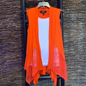 Girls Tank with Attached Sleeveless Sweater size L